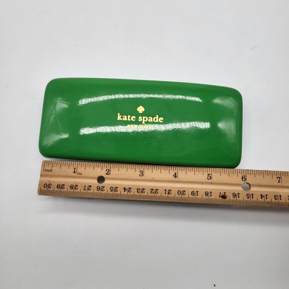 Kate Spade New York Eye Glass Case Sunglasses Turquoise and Green Hard Shell - Picture 5 of 9